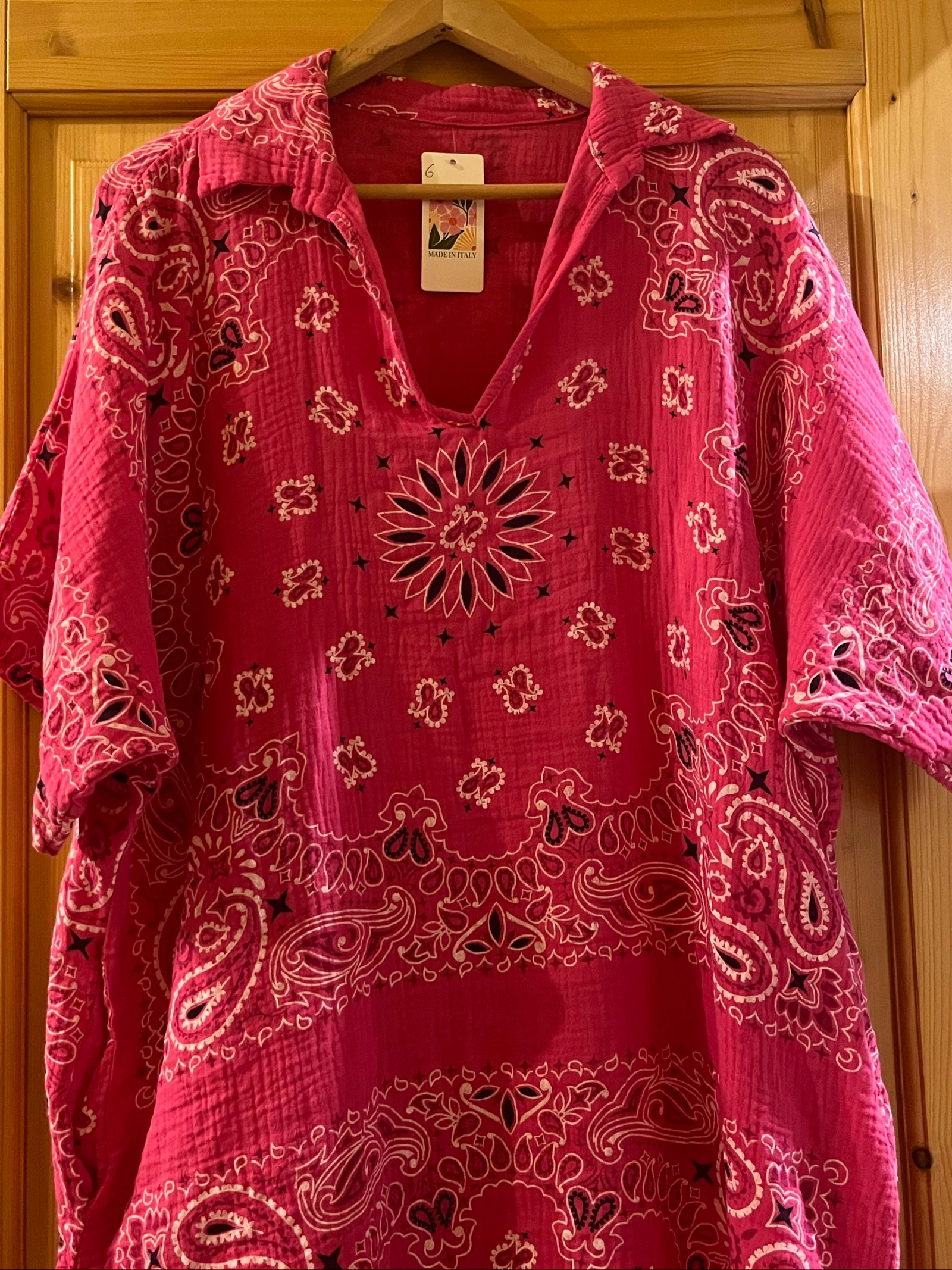 🌸 Vestido Made in Italy em gaze de algodão – Novo – Tamanho único (36 ao 46) 🌸 – photo 3